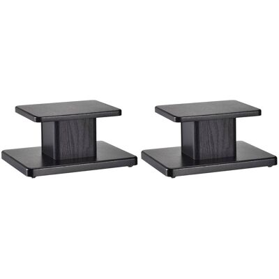 Unique Bargains - 2pcs Wood Speaker Stands, Sturdy Hollow Base for Optimal Positioning of Bookshelf Speakers in Home Theater - Black Unique Bargains - 2pcs Wood Speaker Stands, Sturdy Hollow Base for Optimal Positioning of Bookshelf Speakers in Home Theater - Black