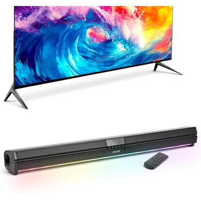 VEVOR - Sound Bar for Smart TV, 2.0 Channel, 32-Inch Compact Soundbar TV Speakers for Projector, Bluetooth AUX Connection - Black VEVOR - Sound Bar for Smart TV, 2.0 Channel, 32-Inch Compact Soundbar TV Speakers for Projector, Bluetooth AUX Connection - Black