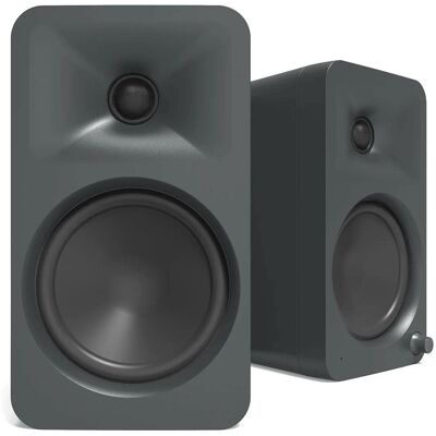 Kanto - ORA4 Powered Bluetooth Desktop Speakers - Pair - Gray Kanto - ORA4 Powered Bluetooth Desktop Speakers - Pair - Gray