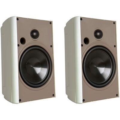 Proficient Audio - 5-1/4" 125-Watt AW525 Indoor/Outdoor Speaker Pair, Polypropylene Woofer, Pivoting Soft-Dome Tweeter, 8 Ohms - White Proficient Audio - 5-1/4" 125-Watt AW525 Indoor/Outdoor Speaker Pair, Polypropylene Woofer, Pivoting Soft-Dome Tweeter, 8 Ohms - White