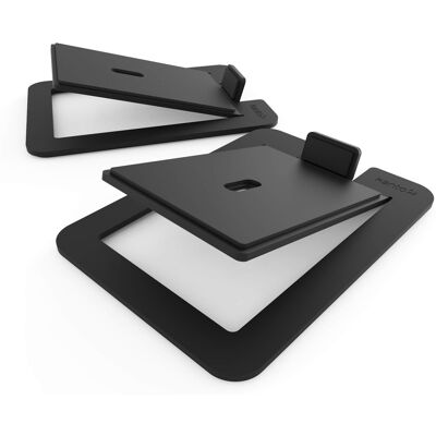 Kanto - Angled Desktop Speaker Stands for Large Speakers, Pair - Black Kanto - Angled Desktop Speaker Stands for Large Speakers, Pair - Black