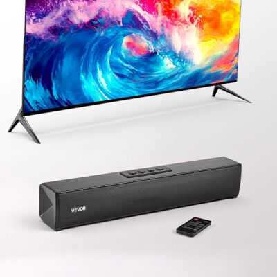 VEVOR - Sound Bar for Smart TV, 2.0 Channel, 17-Inch Compact Soundbar TV Speakers for Projector, Bluetooth AUX Connection - Black VEVOR - Sound Bar for Smart TV, 2.0 Channel, 17-Inch Compact Soundbar TV Speakers for Projector, Bluetooth AUX Connection - Black