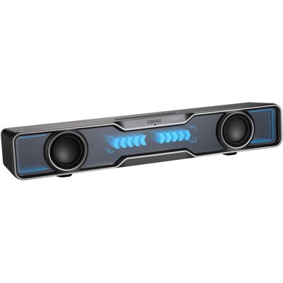 Edifier - QS30 2.0 Bluetooth Gaming Soundbar with Halo Lighting (1-Piece) - Black Edifier - QS30 2.0 Bluetooth Gaming Soundbar with Halo Lighting (1-Piece) - Black
