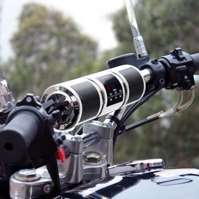 GoHawk - Bluetooth Motorcycle Speakers, RD8 Waterproof Stereo Audio Sound Bar System w/ Built-in Amplifier, FM Radio, USB for ATV - Silver GoHawk - Bluetooth Motorcycle Speakers, RD8 Waterproof Stereo Audio Sound Bar System w/ Built-in Amplifier, FM Radio, USB for ATV - Silver