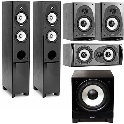 Connoisseur CF-30 5.5" 200W 2.5-Way Floorstanding Speaker, Black with ENERGY CC-5 CENTER SPEAKER, ENERGY CB-5 Connoisseur CF-30 5.5" 200W 2.5-Way Floorstanding Speaker, Black with ENERGY CC-5 CENTER SPEAKER, ENERGY CB-5