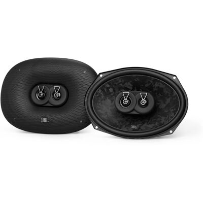 JBL - STAGE3968M 6” x 9” 3-Way Speaker with Grille - Black/Gray JBL - STAGE3968M 6” x 9” 3-Way Speaker with Grille - Black/Gray