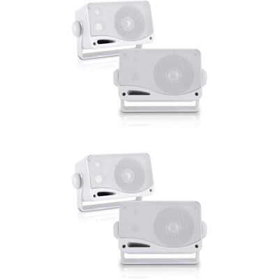 Pyle - PLMR24 3.5 Inch 3 Way Marine Audio Speakers Outdoor Weatherproof (2 Pair) Pyle - PLMR24 3.5 Inch 3 Way Marine Audio Speakers Outdoor Weatherproof (2 Pair)