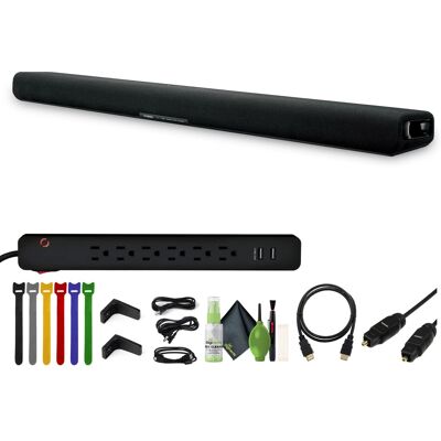 Yamaha - SR-B30A 120W 2.1-Channel Sound Bar with Built-In Subwoofers, Stanley 33251 6-Outlet 2 USB 400 Joule Surge Protect Yamaha - SR-B30A 120W 2.1-Channel Sound Bar with Built-In Subwoofers, Stanley 33251 6-Outlet 2 USB 400 Joule Surge Protect