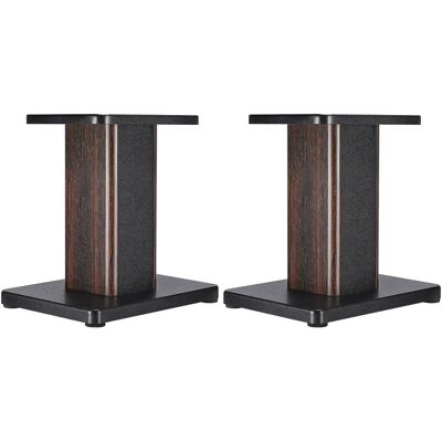 Unique Bargains - Grain Speaker Stands (1 Pair), Hollow Design to Enhance Audio Reduce Vibration for Bookshelf Speakers - Wood Unique Bargains - Grain Speaker Stands (1 Pair), Hollow Design to Enhance Audio Reduce Vibration for Bookshelf Speakers - Wood