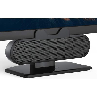 Dazzed Corner - USB Computer Speakers with Clip-On,Wired Mini Sound Bar - Black Dazzed Corner - USB Computer Speakers with Clip-On,Wired Mini Sound Bar - Black