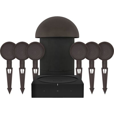 Sonance - MAG6.1 - Mag Series 6.1-Ch. Landscape Outdoor Speaker System Powered by Sonos (Each) - Brown/Black Sonance - MAG6.1 - Mag Series 6.1-Ch. Landscape Outdoor Speaker System Powered by Sonos (Each) - Brown/Black