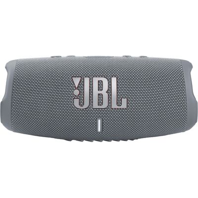 JBL - CHARGE5 Portable Waterproof Speaker with Powerbank - Gray JBL - CHARGE5 Portable Waterproof Speaker with Powerbank - Gray
