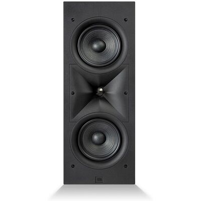 JBL - Stage In-Wall Loudspeaker With 1" Aluminum Dome Tweeter and Dual 5.25" Polycellulose Cone Woofers - Black JBL - Stage In-Wall Loudspeaker With 1" Aluminum Dome Tweeter and Dual 5.25" Polycellulose Cone Woofers - Black