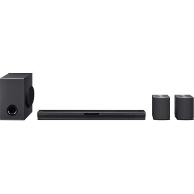 LG - 4.1 ch Sound Bar with Wireless Subwoofer and Rear Speakers - Black LG - 4.1 ch Sound Bar with Wireless Subwoofer and Rear Speakers - Black