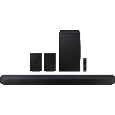 Samsung - HW-Q990D/ZA 11.1.4 Channel Q-Series Soundbar with Wireless Subwoofer and Rear Speakers, Dolby Atmos and Q-Symphony - Black Samsung - HW-Q990D/ZA 11.1.4 Channel Q-Series Soundbar with Wireless Subwoofer and Rear Speakers, Dolby Atmos and Q-Symphony - Black