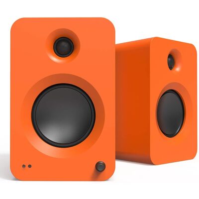 Kanto - REN Powered Bluetooth Bookshelf Speakers - Pair - Orange Kanto - REN Powered Bluetooth Bookshelf Speakers - Pair - Orange