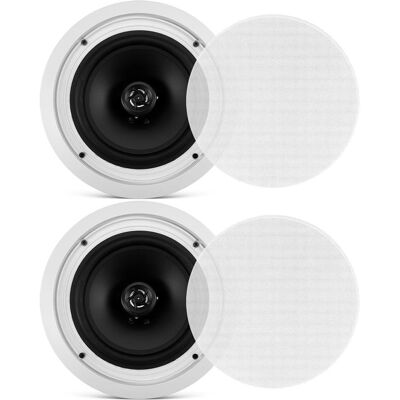 Pyle - 8'' Home In-Wall / Ceiling Speakers - Black Pyle - 8'' Home In-Wall / Ceiling Speakers - Black