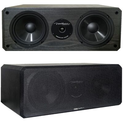 BIC America - Venturi DV62CLR-S 175W 3-Driver 2-Way Center Channel Speaker - Black BIC America - Venturi DV62CLR-S 175W 3-Driver 2-Way Center Channel Speaker - Black