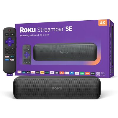 Roku - Streambar SE 2-in-1 TV Soundbar and 4K HDR Streaming Device, Premium Speakers, & Enhanced Speech Clarity - Black Roku - Streambar SE 2-in-1 TV Soundbar and 4K HDR Streaming Device, Premium Speakers, & Enhanced Speech Clarity - Black