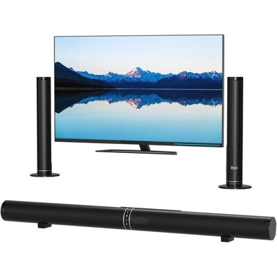 Topteng - LP-1807 2.0CH Detachable Sound Bar with Wireless Subwoofer - Bluetooth 5.0, HDMI/OPT/AUX/USB, for Home Theater TV - Black Topteng - LP-1807 2.0CH Detachable Sound Bar with Wireless Subwoofer - Bluetooth 5.0, HDMI/OPT/AUX/USB, for Home Theater TV - Black