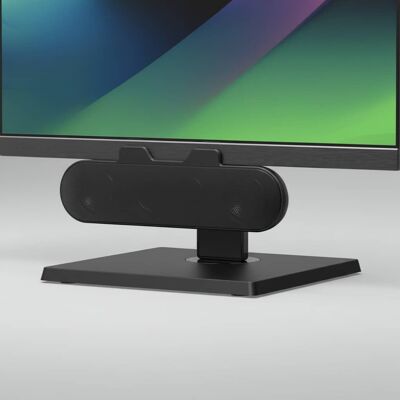 Dazzed Corner - USB Plug & Play Clip-On Computer Soundbar Speaker with Bass & G-Sensor - Black Dazzed Corner - USB Plug & Play Clip-On Computer Soundbar Speaker with Bass & G-Sensor - Black