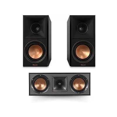 Klipsch - Reference Premiere RP-500M II Bookshelf Speaker Pair in Ebony R-52C Powerful Home Speaker Set of 1 Bundle - Black Klipsch - Reference Premiere RP-500M II Bookshelf Speaker Pair in Ebony R-52C Powerful Home Speaker Set of 1 Bundle - Black