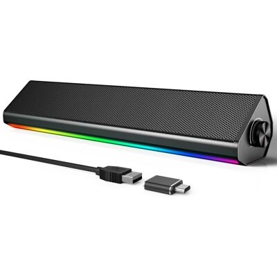 Dazzed Corner - Computer Speakers for Desktop, Bluetooth USB PC Speakers with Touch Control - Black Dazzed Corner - Computer Speakers for Desktop, Bluetooth USB PC Speakers with Touch Control - Black