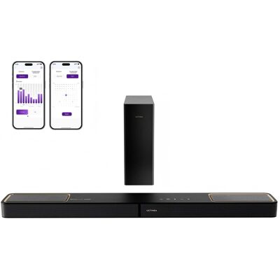 Ultimea - Skywave F30 3.1.2ch Sound Bar with Dolby Atmos for Smart TV, Home Theater, 300W - Black Ultimea - Skywave F30 3.1.2ch Sound Bar with Dolby Atmos for Smart TV, Home Theater, 300W - Black