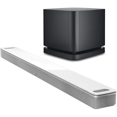 Bose - Smart Ultra Soundbar with Bass Module 500 Wireless Subwoofer - White Bose - Smart Ultra Soundbar with Bass Module 500 Wireless Subwoofer - White