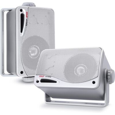 Pyle - 3-Way Weatherproof Outdoor Speaker Set - 3.5 Pyle - 3-Way Weatherproof Outdoor Speaker Set - 3.5