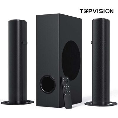 TOPVISION - 120-Watt 4.1-Channel Detachable Soundbar with Wireless Subwoofer and Multiple Audio Input Modes - Black TOPVISION - 120-Watt 4.1-Channel Detachable Soundbar with Wireless Subwoofer and Multiple Audio Input Modes - Black