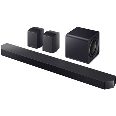 Samsung - HWQ990HZC 11.1.4ch System with Soundbar, Subwoofer and Speakers (Black) Samsung - HWQ990HZC 11.1.4ch System with Soundbar, Subwoofer and Speakers (Black)
