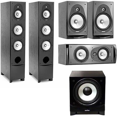 Connoisseur CF-70 6.5" 300W 3-Way Floorstanding Speaker, Black with ENERGY CC-10 CENTER SPEAKER, ENERGY CB-20 Connoisseur CF-70 6.5" 300W 3-Way Floorstanding Speaker, Black with ENERGY CC-10 CENTER SPEAKER, ENERGY CB-20
