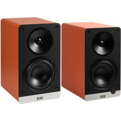 ELAC - DCB41-OR - Debut ConneX 4.5" Powered Speakers - Orange, Pair - Black/Gray ELAC - DCB41-OR - Debut ConneX 4.5" Powered Speakers - Orange, Pair - Black/Gray