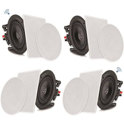 Pyle - 8.0'' Bluetooth Home Ceiling Speakers - Black Pyle - 8.0'' Bluetooth Home Ceiling Speakers - Black