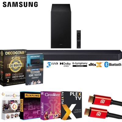 Samsung - HW-Q600F 3.1.2ch Soundbar and Subwoofer (2025) + 26 Months Protection Bundle Samsung - HW-Q600F 3.1.2ch Soundbar and Subwoofer (2025) + 26 Months Protection Bundle