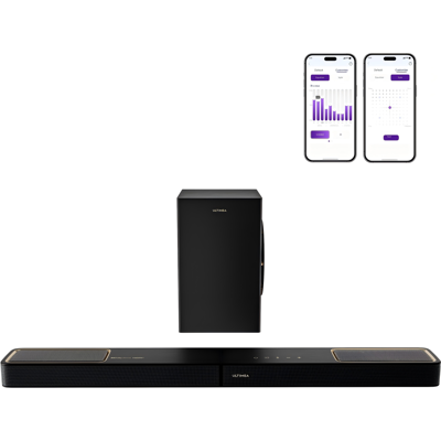 Ultimea - Skywave F30 Boom 3.1.2ch Dolby Atmos Soundbar,Subwoofer, 360W Peak Power - Black Ultimea - Skywave F30 Boom 3.1.2ch Dolby Atmos Soundbar,Subwoofer, 360W Peak Power - Black