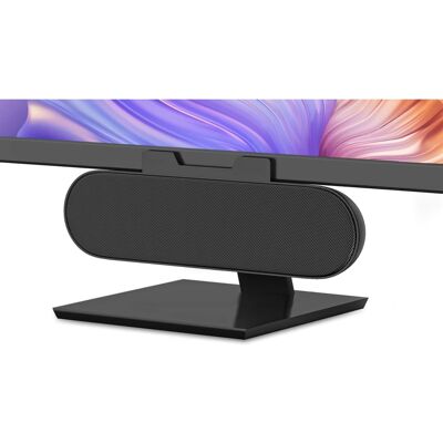 Dazzed Corner - Single USB Computer Speaker with Volume Control, Clip-On, USB-C Adapter - Black Dazzed Corner - Single USB Computer Speaker with Volume Control, Clip-On, USB-C Adapter - Black