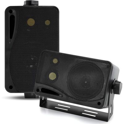 Pyramid - 3-Way Indoor Outdoor Speaker System – 3.5" 200W Speakers, Tweeter, Woofer, Midrange for PA System Pyramid - 3-Way Indoor Outdoor Speaker System – 3.5" 200W Speakers, Tweeter, Woofer, Midrange for PA System