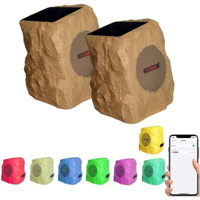 5 CORE - Rock Speaker 4Pc Outdoor Waterproof Bluetooth Garden Speakers Solar USB-GRDNSPK MC 2PCS - Peach 5 CORE - Rock Speaker 4Pc Outdoor Waterproof Bluetooth Garden Speakers Solar USB-GRDNSPK MC 2PCS - Peach