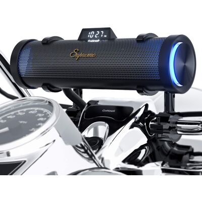 GoHawk - Bluetooth Motorcycle Speakers: 6-Speaker Waterproof Stereo System w/ Built-in Amp, Aluminum Soundbar, FM/USB Music/LED - Black GoHawk - Bluetooth Motorcycle Speakers: 6-Speaker Waterproof Stereo System w/ Built-in Amp, Aluminum Soundbar, FM/USB Music/LED - Black
