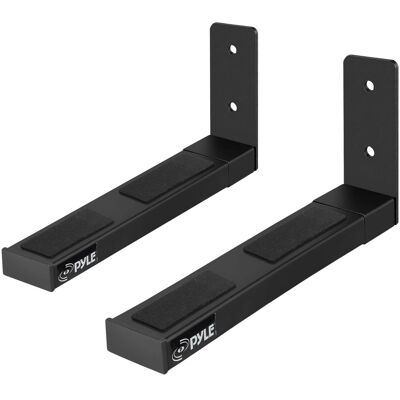 Adjustable Speaker Wall Mount Brackets - 2 Pack Extendable Steel Arms for Center Channel, Small or Large Speakers - Pyle Adjustable Speaker Wall Mount Brackets - 2 Pack Extendable Steel Arms for Center Channel, Small or Large Speakers - Pyle