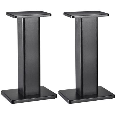 Unique Bargains - 2pcs Wood Speaker Stands, Sturdy Hollow Base for Optimal Positioning of Bookshelf Speakers in Home Theater - Black Unique Bargains - 2pcs Wood Speaker Stands, Sturdy Hollow Base for Optimal Positioning of Bookshelf Speakers in Home Theater - Black