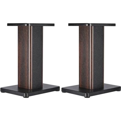Unique Bargains - Wood Grain Speaker Stands (1 Pair), Hollow Design to Enhance Audio Reduce Vibration for Bookshelf Speakers - Black Unique Bargains - Wood Grain Speaker Stands (1 Pair), Hollow Design to Enhance Audio Reduce Vibration for Bookshelf Speakers - Black