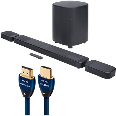 JBL - BAR 700 MK2 7.1 Channel Soundbar System with AudioQuest Sky 3m HDMI Cable - Black JBL - BAR 700 MK2 7.1 Channel Soundbar System with AudioQuest Sky 3m HDMI Cable - Black