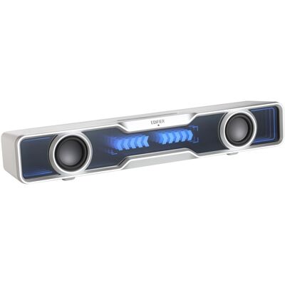 Edifier - QS30 2.0 Bluetooth Gaming Soundbar with Halo Lighting (1-Piece) - White Edifier - QS30 2.0 Bluetooth Gaming Soundbar with Halo Lighting (1-Piece) - White