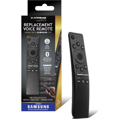 Xtreme - Samsung Replacement Black Bluetooth Television Remote, Netflix, Voice Control, TVs, Soundbar - Black Xtreme - Samsung Replacement Black Bluetooth Television Remote, Netflix, Voice Control, TVs, Soundbar - Black