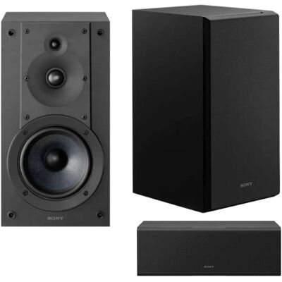 Sony - 3-Way Hi-Res Bookshelf Speakers Pair with 2-Way Center Speaker 2025 Bundle Sony - 3-Way Hi-Res Bookshelf Speakers Pair with 2-Way Center Speaker 2025 Bundle