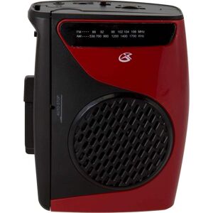GPX - Cassette Player with AM/FM Radio - Black/Red GPX - Cassette Player with AM/FM Radio - Black/Red
