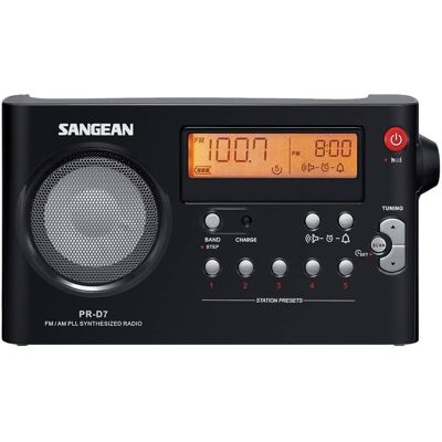 Sangean - Portable AM/FM Radio - Black Sangean - Portable AM/FM Radio - Black